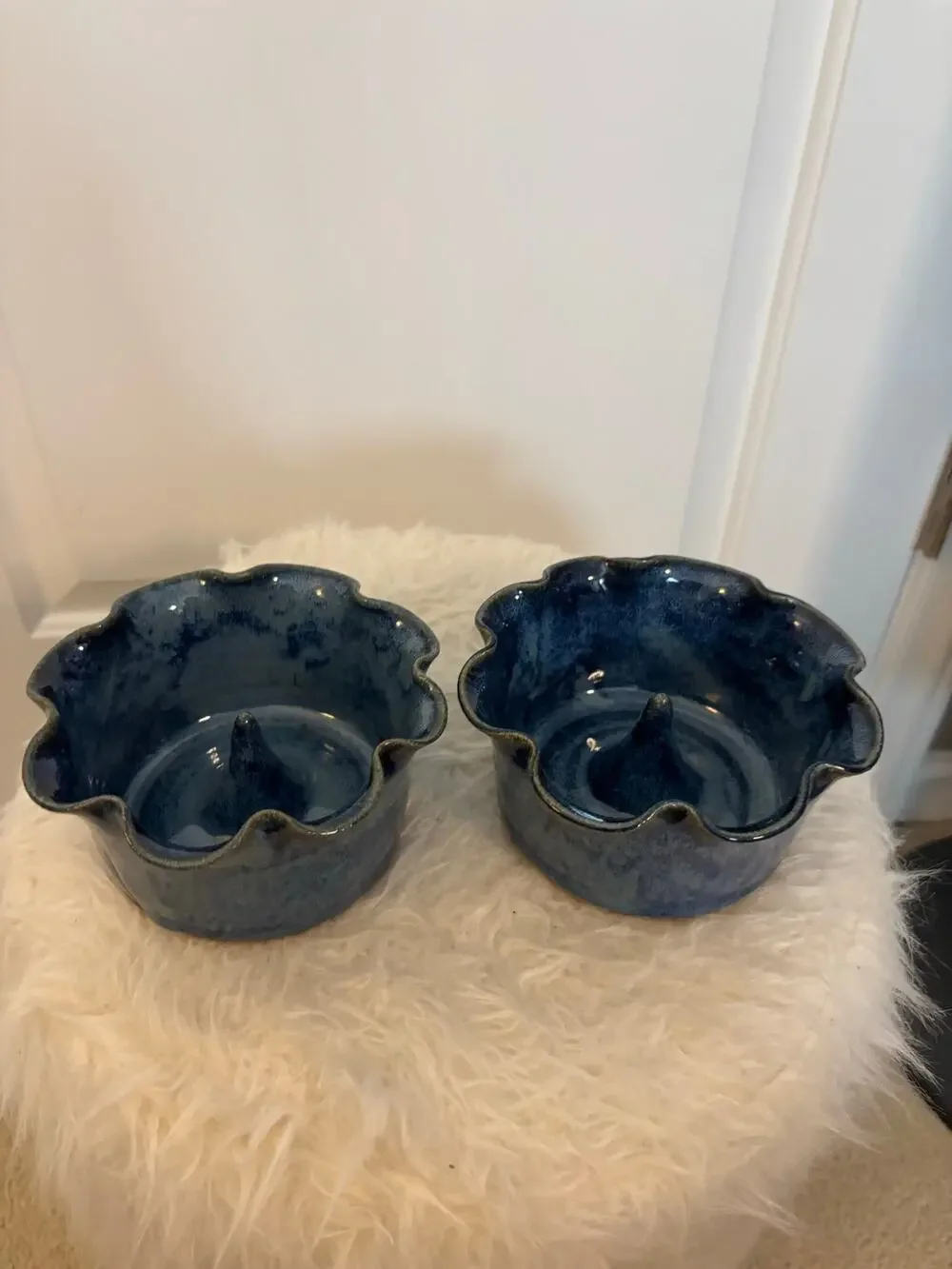 Set of TWO Oquinn Pottery apple baking dish
